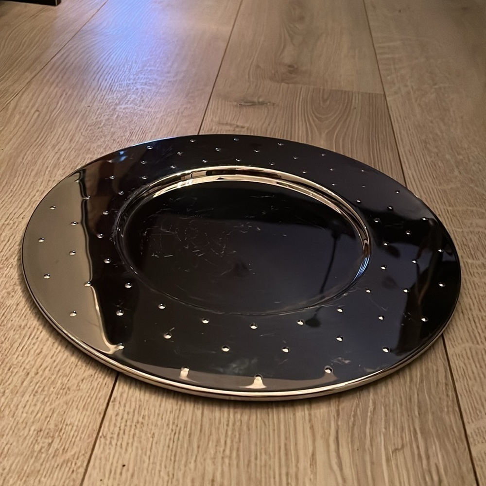 Alessi 12.5” Silver Chrome Charger Underplate